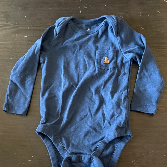 GAP Navy Long Sleeve Kids Bodysuit - Picture 1 of 5